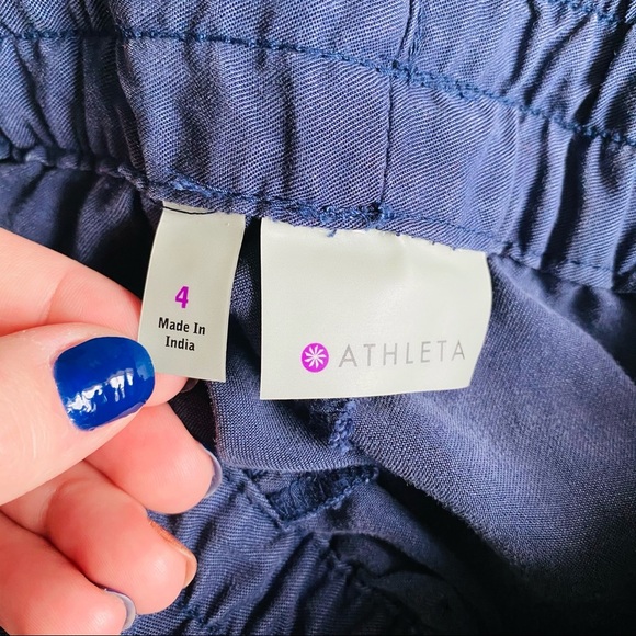 Athleta Crop Jogger Pants Navy Sz 4 - Picture 9 of 12